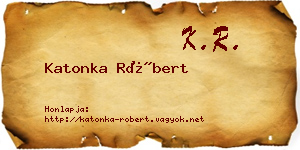 Katonka Róbert névjegykártya